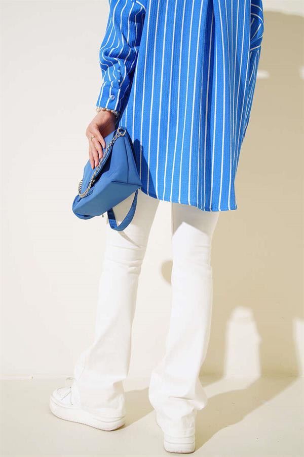 High Waist Bell-bottomed Trousers Ecru