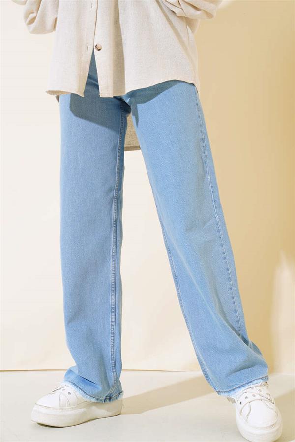 High Waist Palazzo Jeans Ice Blue