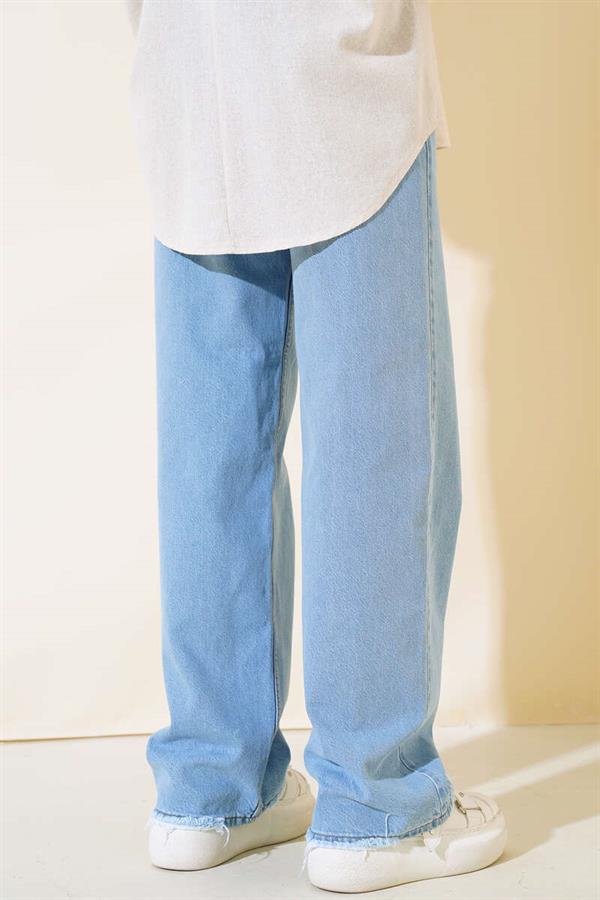 High Waist Palazzo Jeans Ice Blue