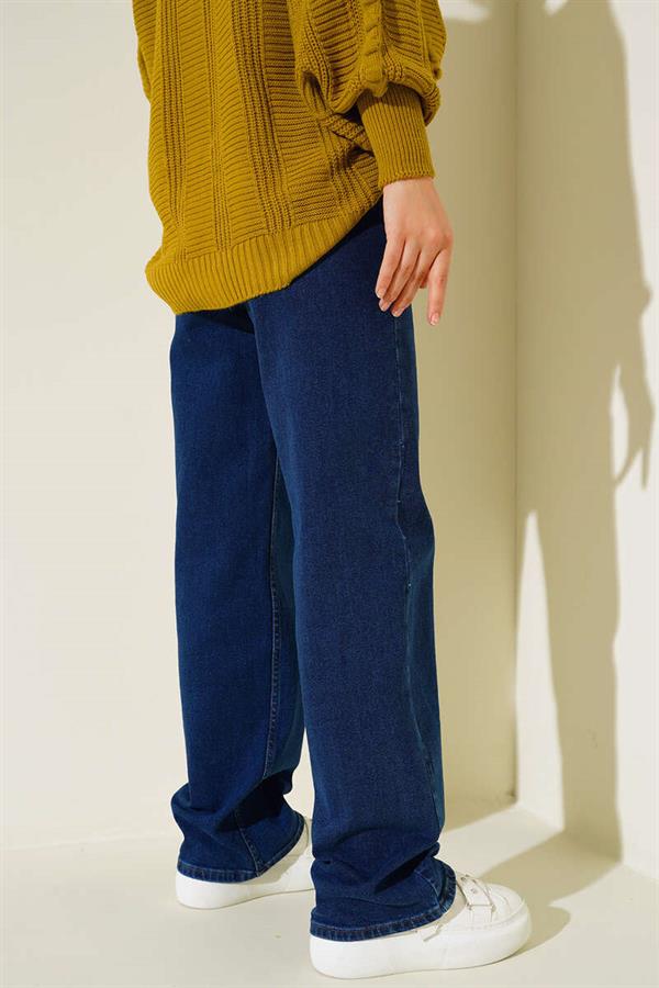 High-Waisted Palazzo Pants Navy Blue