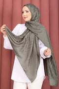 Zigzag Pattern Jacquard Shawl Series Khaki