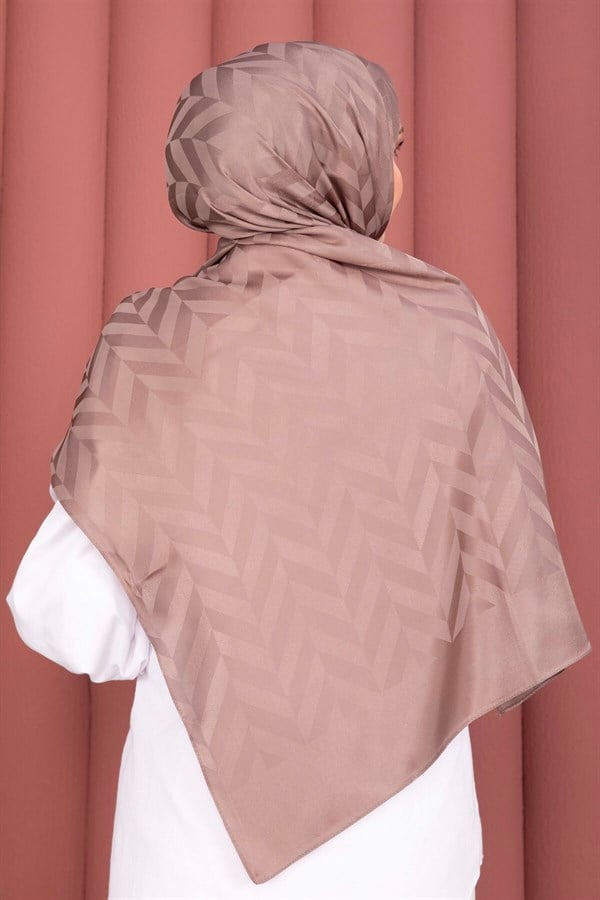 Zigzag Pattern Jacquard Scarf Series Dark Powder