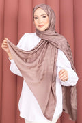 Zigzag Pattern Jacquard Scarf Series Dark Powder