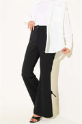 Chain Belted Spanish Flare Trousers Black