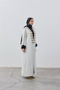 Stripe Detail Premium Abaya White